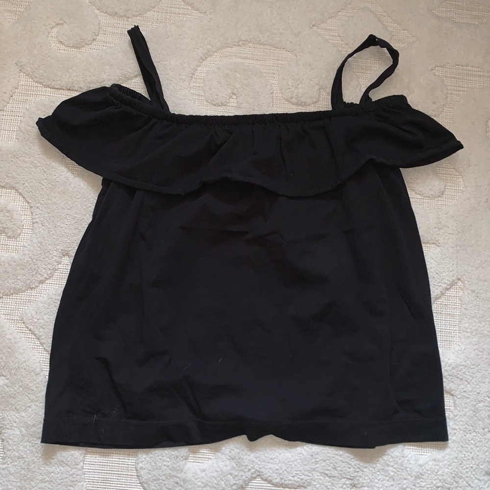 Jcrew black off the shoulder top